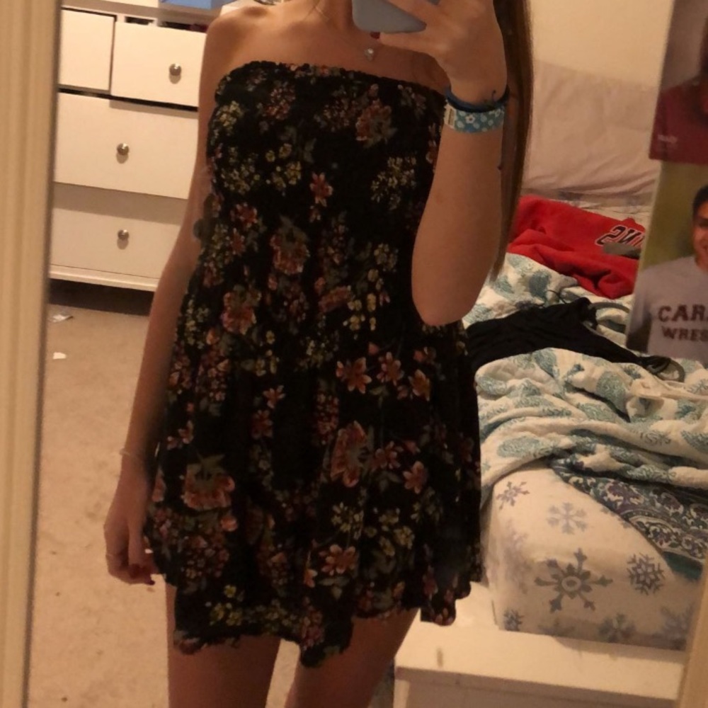 Floral Strapless Dress